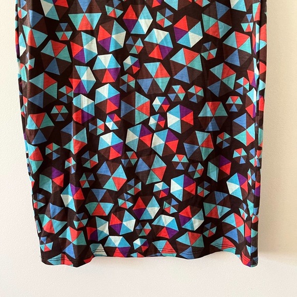 LuLaRoe NWT Julia Raglan Geometric Print Dress Small - Picture 6 of 11